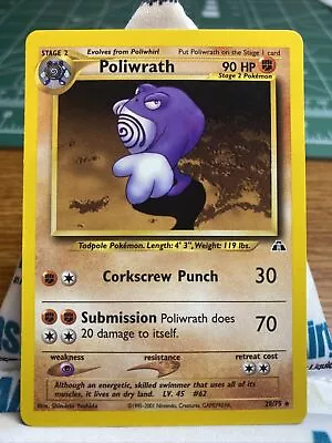 Pokémon TCG Poliwrath Neo Discovery 28/75 Non-holo Unlimited Rare NM/Mint • $2.75