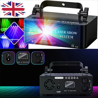 RGB LED Laser Scanner Projector DJ Light DMX512 Beam Stage Show Club Disco Light • £52.99