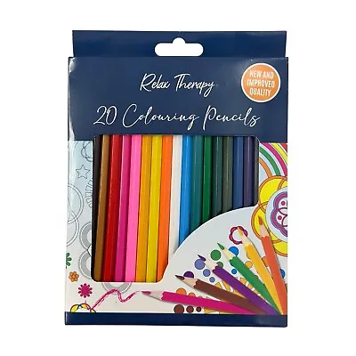 Professional 20 Colouring Pencils Artists Quality Relax Therapy Art Kids Adult  • £2.99