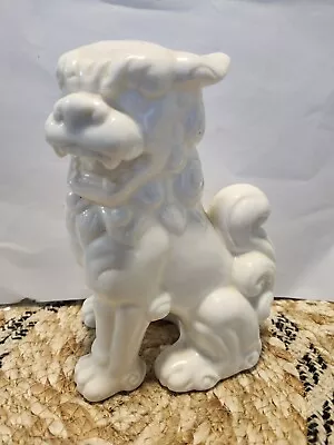 Foo Dog White Porcelain Vintage - Vintage Lenwile Ardalt ChinaFOO DOG FIGURINE • $10.50