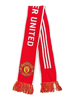 Manchester United Fc Football Scarf Adidas • £5.99