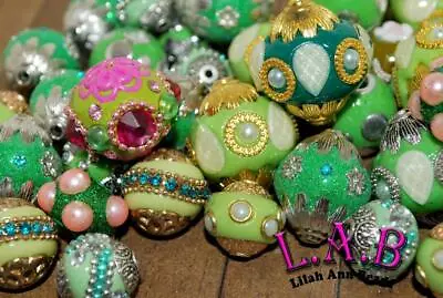 New 10 Pieces High Quality Boho Beads Indonesian Style Kashmiri 12mm - 30mm • $19.99