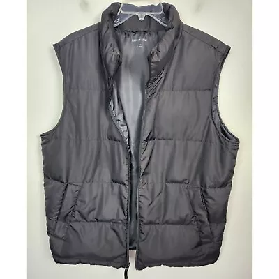 Lands' End Men's Sz. L Black Lightweight Full Zip Down Vest • $19.99