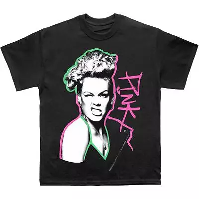 P!NK - Official Licensed Unisex T- Shirt - Paint Pen - Black Cotton • £17.99