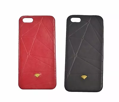 Diamond Supply Co. LEATHER IPHONE SLIDER Red Black Gold Snap On IPhone 5 Case • $3.50