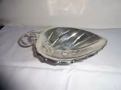 Vintage Silver Plate Falstaff Leaf Shape Small Dish Height 5 Cm X 17 X  12 Cm • £14