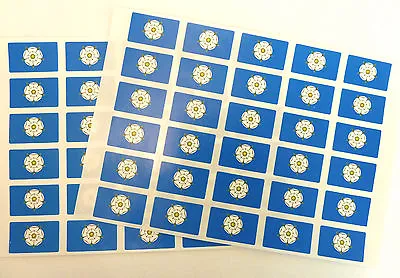Yorkshire Rose Self-Stick Flag Labels Self-Adhesive County Flag Stickers • £3.70