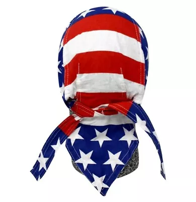 Biker Headwrap Danbanna Deluxe Du-Rag Cap Doo Rag Bandana American Flag • $11.55