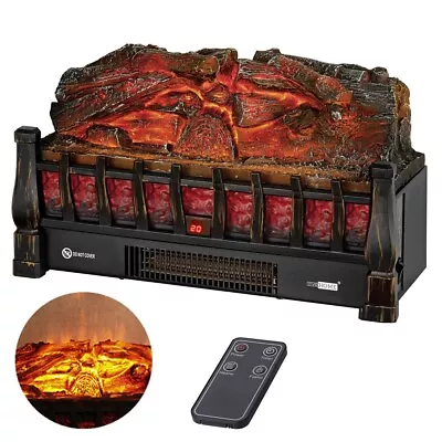 1500W 20  Electric Fireplace Logs Heater Realistic Flame Hearth Insert Wood Fire • $84.99