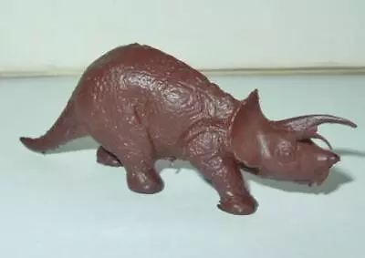 Marx 1960s - Triceratops Prehistoric Dinosaurs Reptile (EX) Chocolate Brown • $9.99