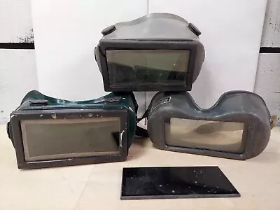 Vintage 3 Pairs Of Welding Goggles 2 Are Plastic I Fibre-metal In Rough Shape  • $25.20