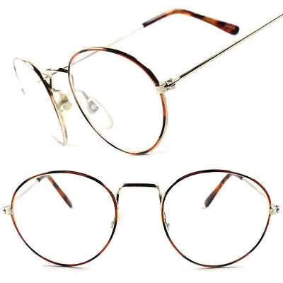 Classic Vintage Retro Hippie Hipster Mens Womens Wire Frame Clear Lens Glasses • $14.99