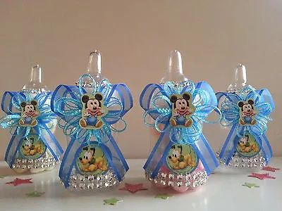 12 Baby Mickey Mouse Baby Pluto  Fillable Bottles Baby Shower  Boy Decorations • $21.99