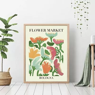 $62.55 • Buy Bologna - Flower Market Poster, Florist Gift, Vintage Art Poster Print 