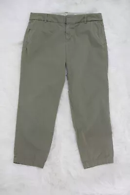 J.Crew Ankle Pants Women Green Size 6 Broken In Scout Chino Mid Rise 100% Cotton • $10