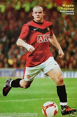 WAYNE ROONEY  RUNNING WITH BALL  POSTER - Manchester United FC Soccer/Football • $18.18