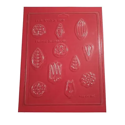 Vintage Chocolate Candy Mold Filgree Decorations Holiday Polymer Clay Fondant • $12