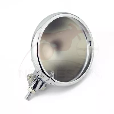 5-3/4  Chrome Motorcycle Light Headlamp Headlight Bottom Mount Housing Bucket • $29.99