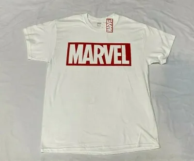 Marvel Red  Classic Logo  Tshirt Mens White • £13.04