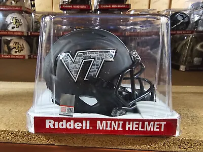 Virginia Tech Hokies Black Brick Replica Mini Helmet Ncaa Riddell • $28.95