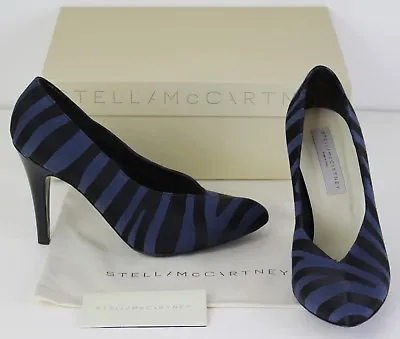 STELLA McCARTNEY KIRIT COURT SHOES - Zebra Print HEELS - Size 37.5 - UK 4.5 • £24.99