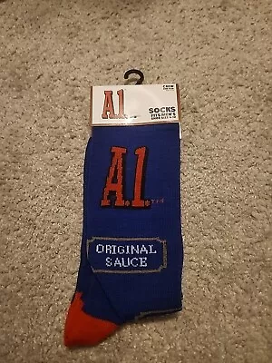 A.1. SOCKS Steak Sauce Official Men's Novelty Shoe Size 6-12 NEW • $6.99