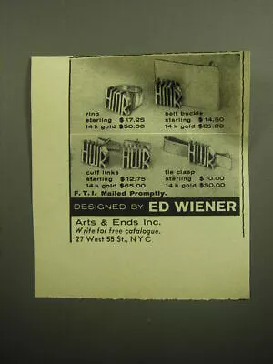 1958 Ed Wiener Jewelry Ad - Designed By Ed Wiener • $19.99