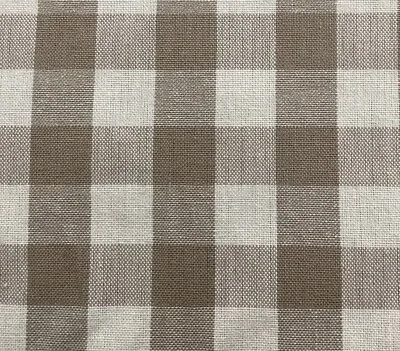 Cotton Gingham Fabric  Beige Ivory Curtain Blind Craft Cushion Upholstery • £2.99