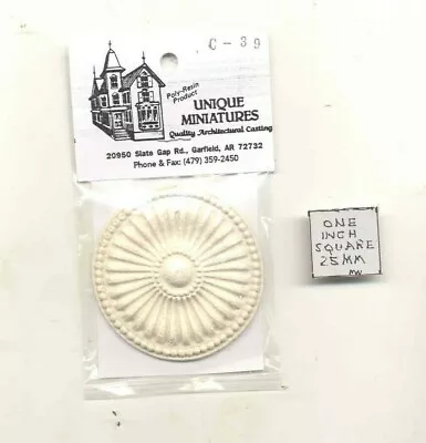 Ceiling  Medallion UMC39 - Decorative Dollhouse Miniatures 1/12 Scale Polyresin  • $6.25