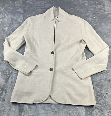 J Crew Sweater Cardigan Women’s Size Small Long Sleeve Beige 100% Cotton • $21.99