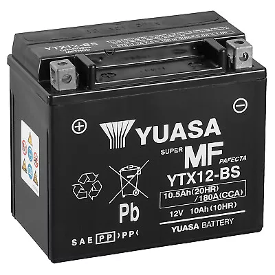 YUASA YTX12-BS Honda TRX 420 FAA Fourtrax Rancher AT 2010 Battery • £63.20