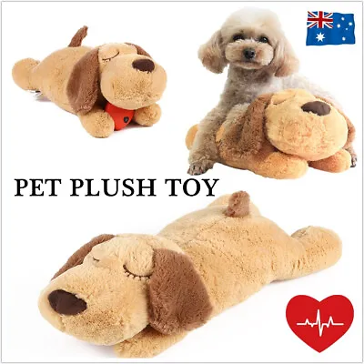 $22.99 • Buy Pet Puppy Cat Soft Plush Toy Heartbeat Sleeping Buddy Dog Behavioral Anxiety Aid