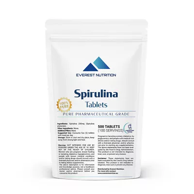 Spirulina Organic Superfood Algae Tablets • $22.99