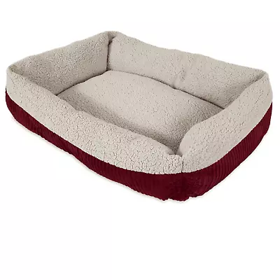 Aspen Pet Rectangular Pet Bed Dog And Cats Red • $25.07