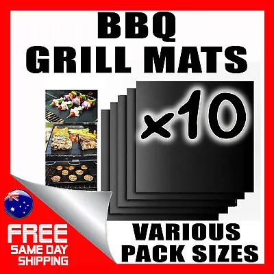 BBQ Grill Mats Reusable Baking Cooking Sheet Non-Stick Mat Teflon Barbecue Pad • $6.95