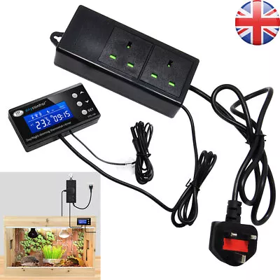 Dimming Reptile Digital Temperature Controller Day & Night LCD Thermostat Timmer • £30.99