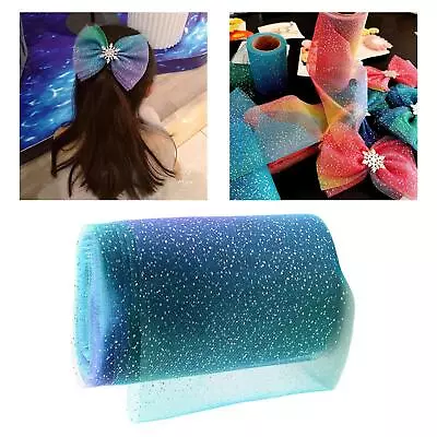 10M Sequin Rainbow Glitter Tulle For Sparkling Table Runner Chair Hair Bow Pet • $19.83