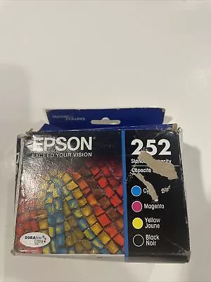 Epson DURABrite 252 Black/Cyan/Magenta/Yellow Ink Cartridge - Exp 8/23 • $24.98