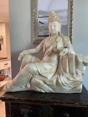 White  Jade Quan Yin Statue • $10000