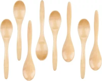 8pcs Small Wooden Spoons Smooth Tiny Serving Spoons，Mini Wood Color  • $12.99