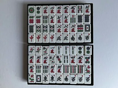 Mahjong  Mah-Jong (Four Winds - Chinese Game ) Two Sets Of 36 Tiles In A Tray • £25.99