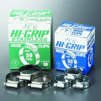£4 • Buy  JCS W1 & W4 | Hose Clip / Clamp | Worm Drive | Hi-Grip | Stainless Steel