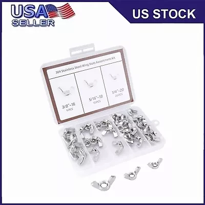 35PCS 1/4 -20 5/16 -25 3/8 -16 Wingnuts304 Stainless Steel Parts Butterfly Wing • $12.34