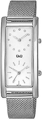 Citizen Q&q $160 Women's Silver Dual-two Time Zone Watch Crystals! Qb61j201y  • $74.70