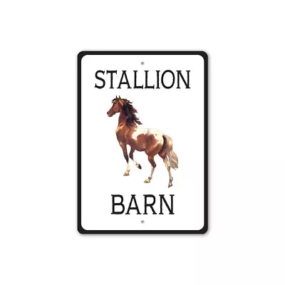 Stallion Barn Metal Sign • $21.15