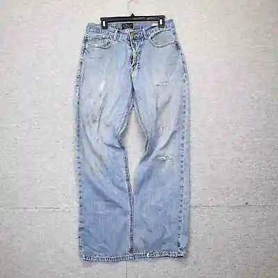 Vintage Fox Racing Denim Light Wash Relaxed Fit Jeans Bootct Y2k • $24.99