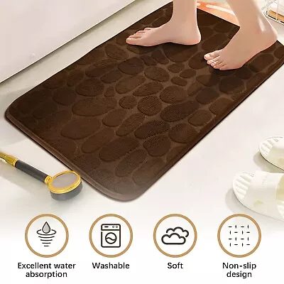 Memory Foam Bath Rug Bathroom Floor Shower Mat Soft Absorbent Non-slip Carpet US • $7.59