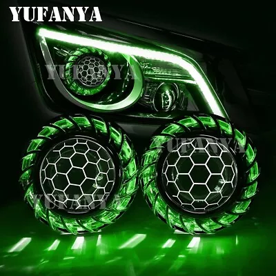 2.5'' Honeycomb HID Bixenon Projector Lens Turbine Angel Eyes Headlight Retrofit • $68.59