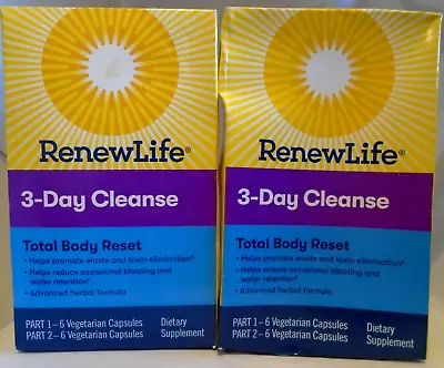 RenewLife 3-Day Cleanse Total Body Reset Vegetarian Capsules - 2 Boxes • $14.99