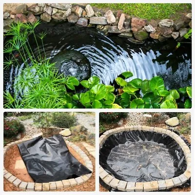 £12.95 • Buy Fish Pond Liner Garden Pond Landscaping Pool Plastic Thick Heavy Duty Waterproof